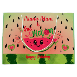 Watermelon Eins in einem Melon Girl's First Birthd Große Geschenktüte