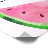 Watermelon Eins in einem Melon-Meilenstein Poster (Ecke)