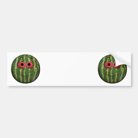 Watermelon Emoticon Autoaufkleber (Vorne)