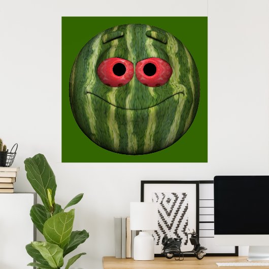 Watermelon Emoticon Poster (Heimbüro)