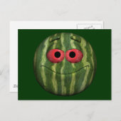 Watermelon Emoticon Postkarte (Vorne/Hinten)