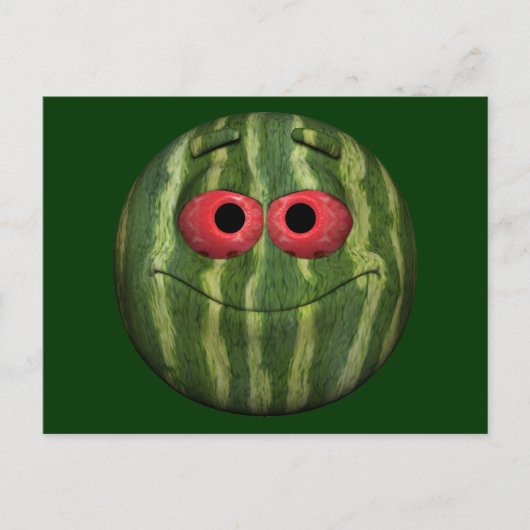 Watermelon Emoticon Postkarte (Vorderseite)
