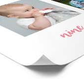 Watermelon Erstes Jahr Geburtstag Foto Zeichen Poster (Ecke)