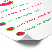 Watermelon Fakten Poster (Ecke)