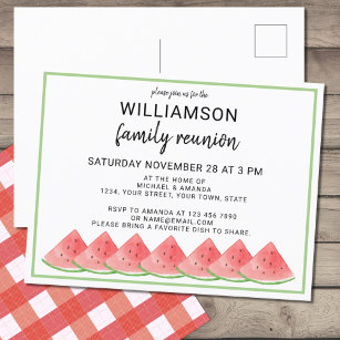 Watermelon Family Wiedersehen Einladung Postkarte