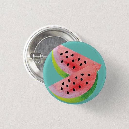 Watermelon Festival Moon and Stars Button (Vorne & Hinten)
