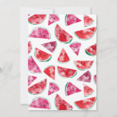 Watermelon First Birthday Party Einladung (Rückseite)