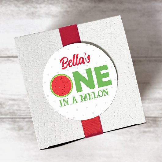 Watermelon First Birthday Sticker