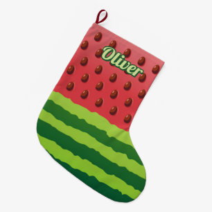 Watermelon Flag Weihnachts-Strumpf Großer Weihnachtsstrumpf