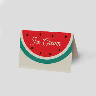 Watermelon Food Zelt Card Tischnummer