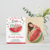 Watermelon Foto Einladung (Stehend Vorderseite)