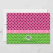 Watermelon Foto Girls Birthday Party Einladung (Rückseite)