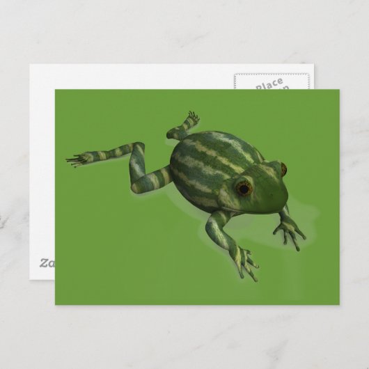 Watermelon Frog Postkarte (Vorne/Hinten)
