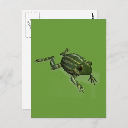 Watermelon Frog Postkarte (Vorne/Hinten)