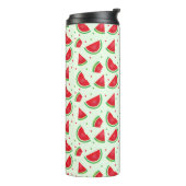 Watermelon Frucht Muster Melon Sommer Grün Thermosbecher (Nach links gedreht)