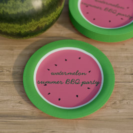 Watermelon Fruchtpink und Party der Grünen Sommer- Pappteller