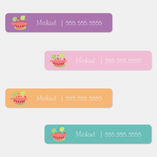 Watermelon Fruchtschule Klassenessen Name Nummer Etiketten (Gruppe)