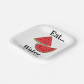 Watermelon Fruit Funny Tropical Summer Party Pappteller (Gewinkelt)