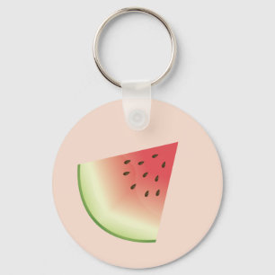 Watermelon Fruit Slice Cartoon Illustration Schlüsselanhänger