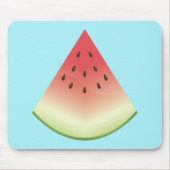 Watermelon Fruit Slice Illustration auf blau Mousepad (Vorne)
