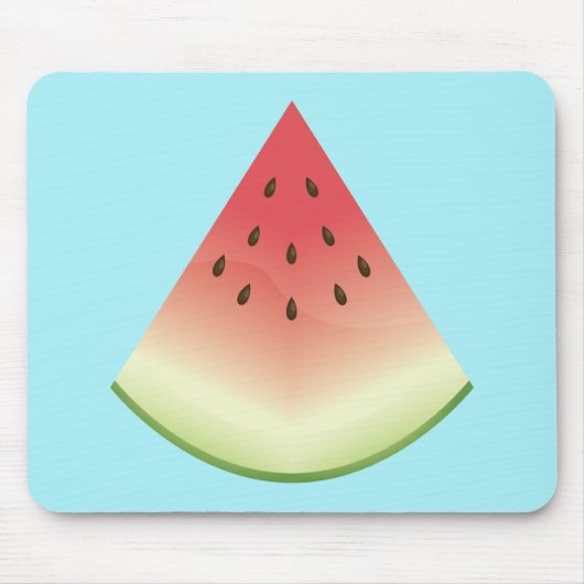 Watermelon Fruit Slice Illustration auf blau Mousepad (Vorne)