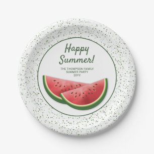 Watermelon Fruit Slices Family Summer Party Pappteller