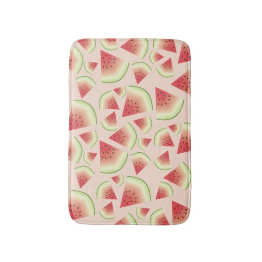 Watermelon Fruit Slices Muster Badematte (Vorderseite Vertikal)