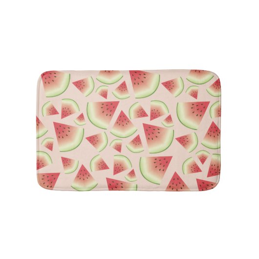 Watermelon Fruit Slices Muster Badematte (Vorderseite)