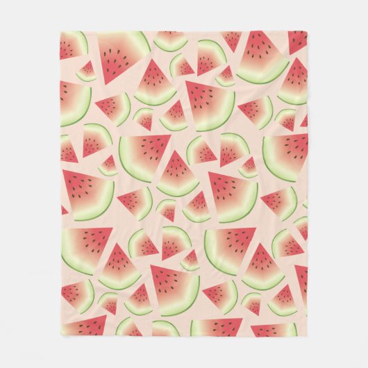 Watermelon Fruit Slices Muster Fleecedecke (Vorderseite)