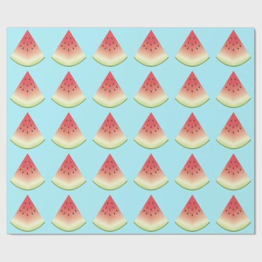 Watermelon Fruit Slices Muster Geschenkpapier (Flach)