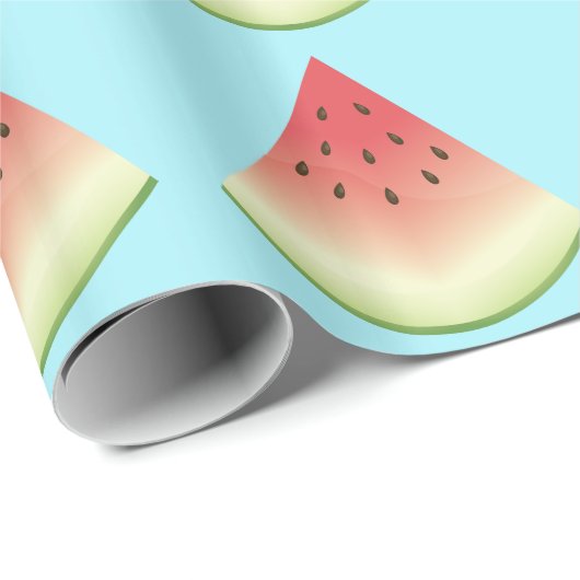 Watermelon Fruit Slices Muster Geschenkpapier (Rolleneckpunkt)