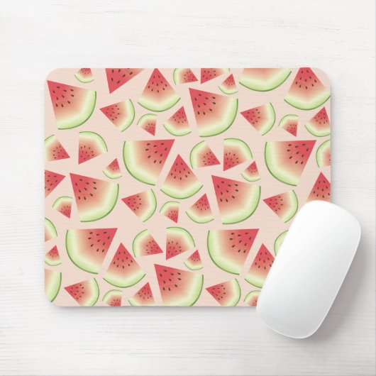 Watermelon Fruit Slices Muster Mousepad (Mit Mouse)