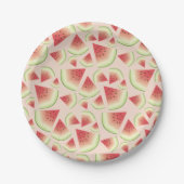 Watermelon Fruit Slices Muster Pappteller (Vorderseite)