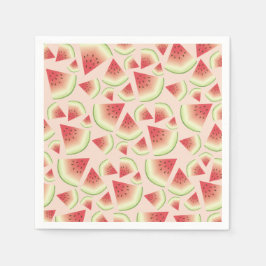 Watermelon Fruit Slices Muster Serviette