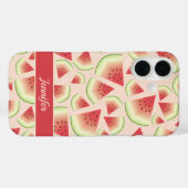 Watermelon Fruit Slices Pattern & Individuelle Nam Case-Mate iPhone Hülle (Rückseite (Horizontal))