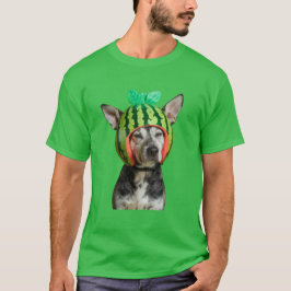 Watermelon Funny Chilling Dog T-Shirt