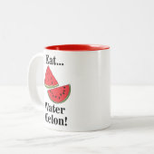 Watermelon Funny Summer Fruit Zweifarbige Tasse (Vorderseite Links)