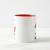 Watermelon Funny Summer Fruit Zweifarbige Tasse (Mittel)