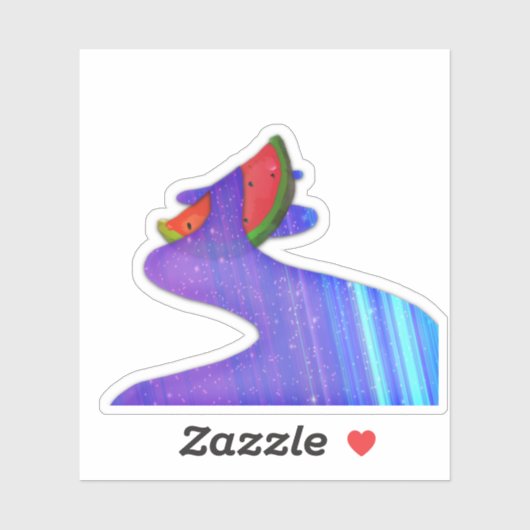 Watermelon Galaxy Sticker (Blatt)