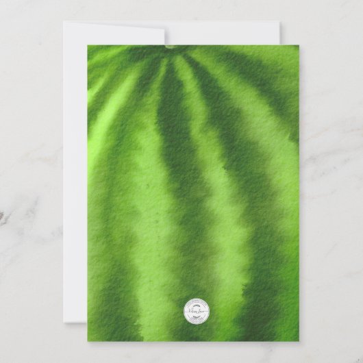 Watermelon Geburtstag Jede Zeit Einladung (Rückseite)