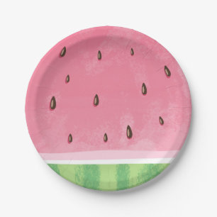 Watermelon Geburtstag Paper Plommer Melon Party Pappteller