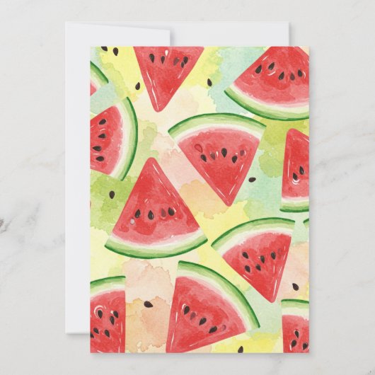 Watermelon-Geburtstagsfeier Einladung (Rückseite)
