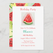 Watermelon-Geburtstagsfeier Einladung (Vorne/Hinten)