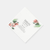 Watermelon Geburtstagsparty Brush Strokes Painterl Serviette (Ecke)