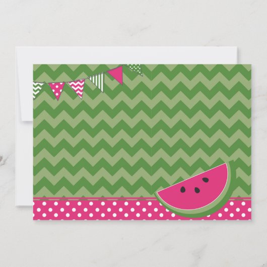 Watermelon Geburtstagsparty Einladung (Rückseite)