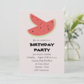 Watermelon Geburtstagsparty Einladung Custom (Stehend Vorderseite)