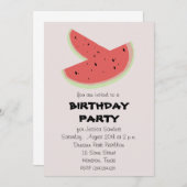 Watermelon Geburtstagsparty Einladung Custom (Vorne/Hinten)
