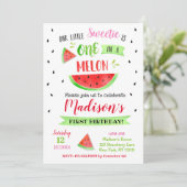 Watermelon Geburtstagsparty Einladungen (Stehend Vorderseite)