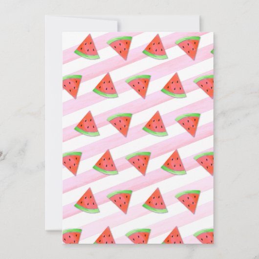 Watermelon Geburtstagsparty Einladungen (Rückseite)