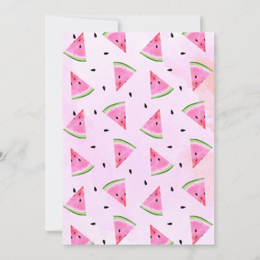 Watermelon Geburtstagsparty Einladungen (Rückseite)